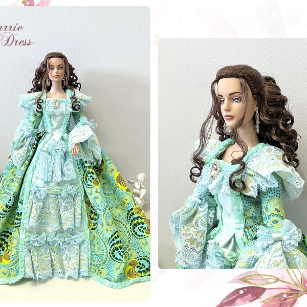 Historical dress in the style of the 18th century for dolls 16" Tonner dolls (Tyler/Sydney).