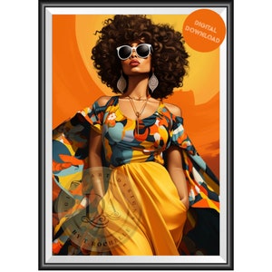 Pop Art Woman Wall Art || Digital Download || JPEG || Printable || Female Portraits || Colorful Art || Women Art || Bold Colors