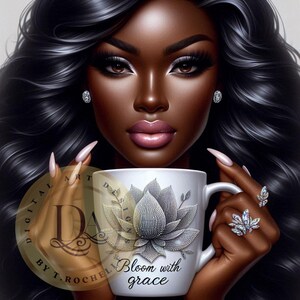 Bloom With Grace || Coffee is Life || Digital Download || Printable || Print On Demand || But First Coffee || PNG || Coffee