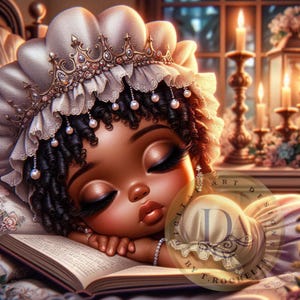 Sleeping Baby Girl || Bedtime || Toddler || Nursery Decor || Dreamy || Printable || Print On Demand || Digital Download || PNG