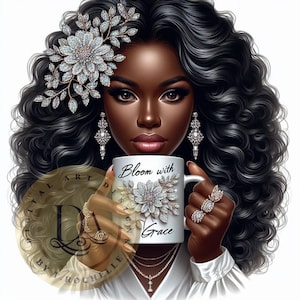 Bloom With Grace || Coffee is Life || Digital Download || Printable || Print On Demand || But First Coffee || PNG || Coffee