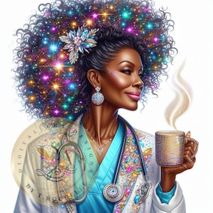 Woman Doctor || Coffee is Life || Digital Download || Coffee and Convo || Printable || Print On Demand || But First Coffee || PNG || Coffee