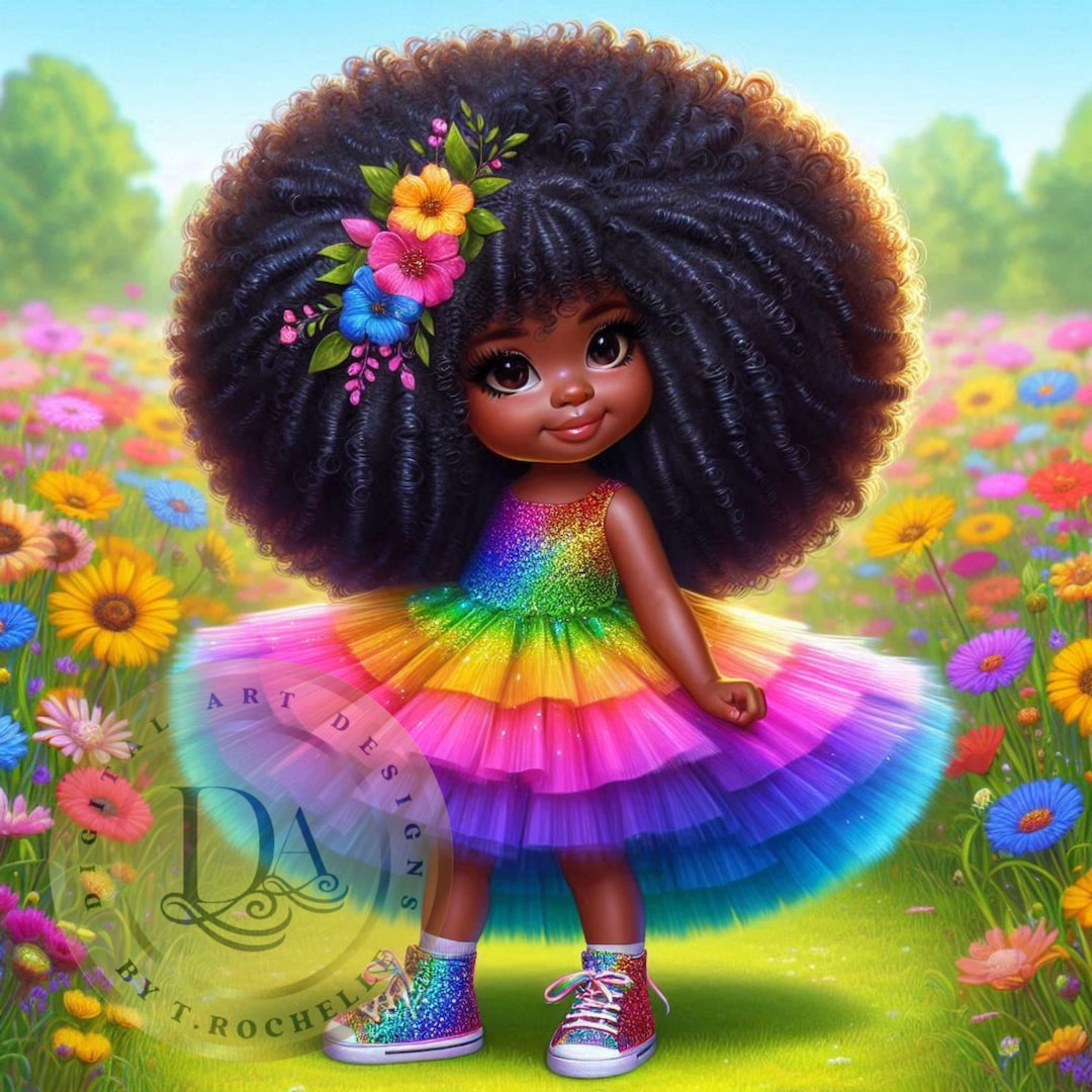 Little Miss Rainbow || Kids Room Art || Digital Download || Flower