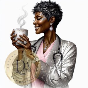 Woman Doctor || Coffee is Life || Digital Download || Coffee and Convo || Printable || Print On Demand || But First Coffee || PNG || Coffee