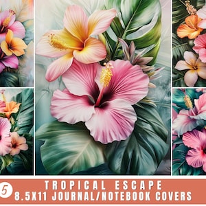 Tropische Flucht PNG || Journal Cover Designs || Notebook Cover Designs || Planerumschlag ||  21x26cm || Digitaler Download