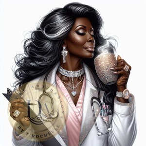 Woman Doctor || Coffee is Life || Digital Download || Coffee and Convo || Printable || Print On Demand || But First Coffee || PNG || Coffee
