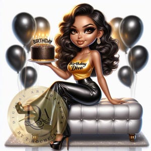 Birthday Diva || Birthday Behavior || Celebration || Balloons || Birthday Cake|| Digital Download || Printable || PNG || Print On Demand