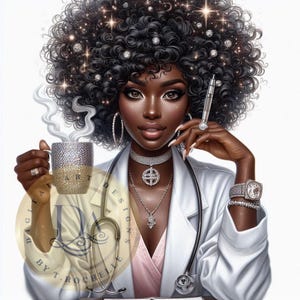 Woman Doctor || Coffee is Life || Digital Download || Coffee and Convo || Printable || Print On Demand || But First Coffee || PNG || Coffee