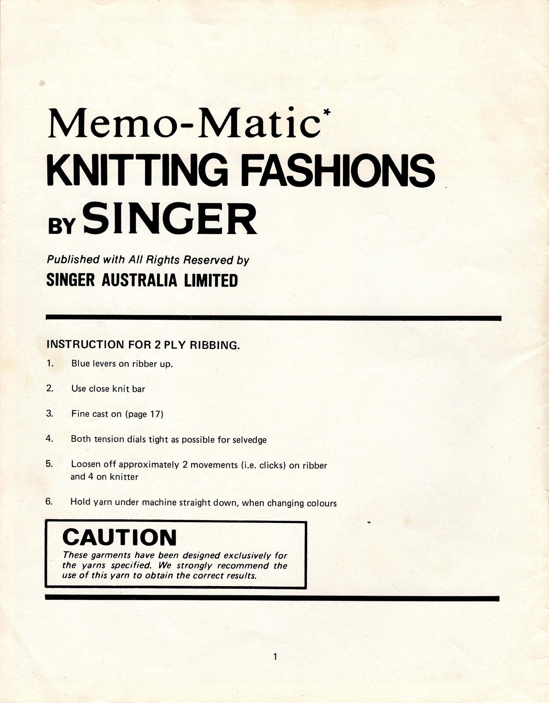 Singer Pattern Book PDF Singer Baby Layette Knitting Machine Pattern Book 38 - Etsy