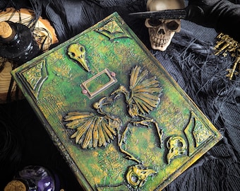 Libro de las Sombras Grimoire tamaño A4 con páginas recargables