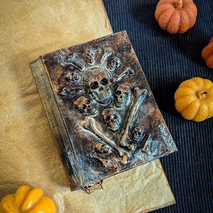 A6 Gothic witch grimoire with vintage pages on Etsy