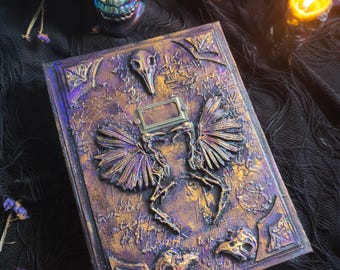 Grimorio personalizado A4: Regalo de bruja, Libro de las Sombras, Multicolor