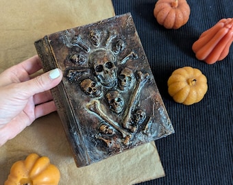 Handmade Book of Shadows for Practical Magic, Gothic Notebook, Spooky Christmas Gift for Witch