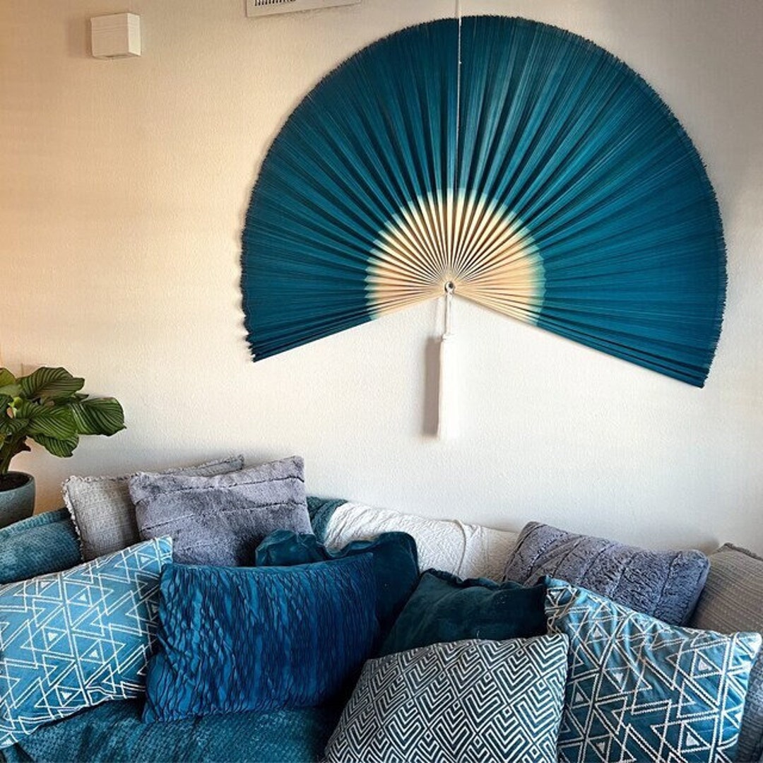 Bamboo Wall Fan Decor Wall Hanging Vintage Wall Decor Etsy