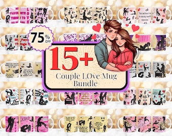 15 + Couple Love Mug Wrap Design Bundle, My Favorite Thing To Do Is You Mug Wrap, Adult Humor Mug, 11oz & 15oz Funny Dirty Valentine Mug PNG