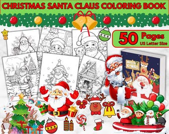 50+ kerstmis kerstman kleurboekpagina's, kleurboekpagina's kerstman, afdrukbare kinderkleurplaten, kerstfeest kleurplaten, kleurplaten png PNGEgg