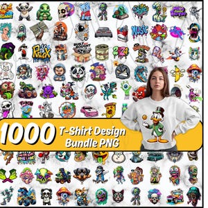 1000 + T-Shirt Designs Bundle PNG, Funky Clipart, Retro Sarcastic Svg, Kids T-shirt Designs, Trendy, T-Shirt Svg, T-shirt Sublimation PNG