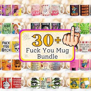 30 + Ficker Becherverpackungsdesign, 11 Unzen und 15 Unzen Ficker Sie Becherverpackung, Ficken Alles Becherverpackung, sarkastische Becherverpackung, lustige Tasse Sublimationsdesign PNG
