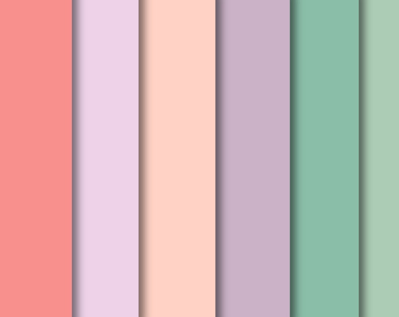 52 + Pastel Color Digital Paper, Watercolor Seamless Pattern, Pastel ...