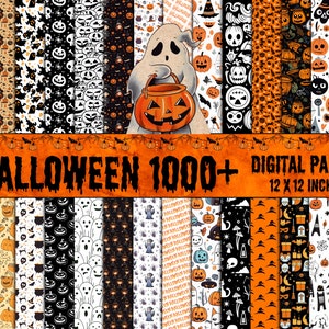 1000+ Halloween Digital Papers Mega Bundle, Spooky Digital Papers, Boo Digital, Scary Halloween Digital, Halloween Themed, Commercial Use.