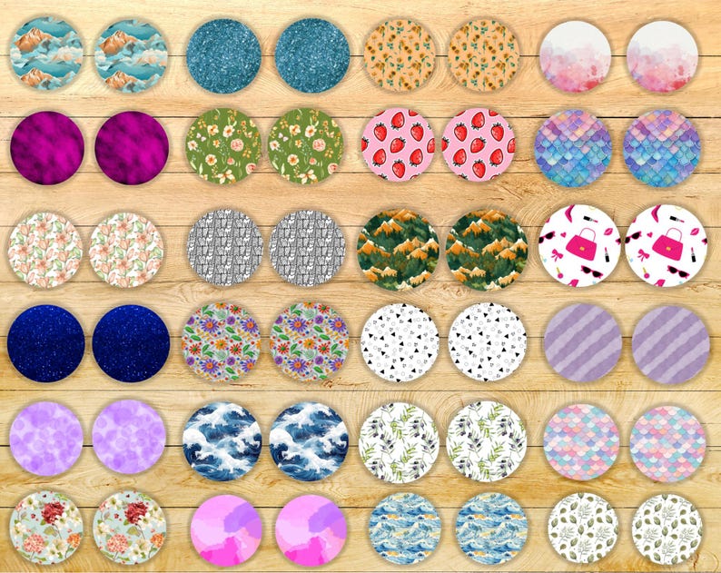 May include: A set of 48 round coasters with various designs. The coasters feature a variety of patterns, including floral, geometric, and abstract designs. The coasters are made of a durable material and are perfect for protecting your furniture from spills and scratches.