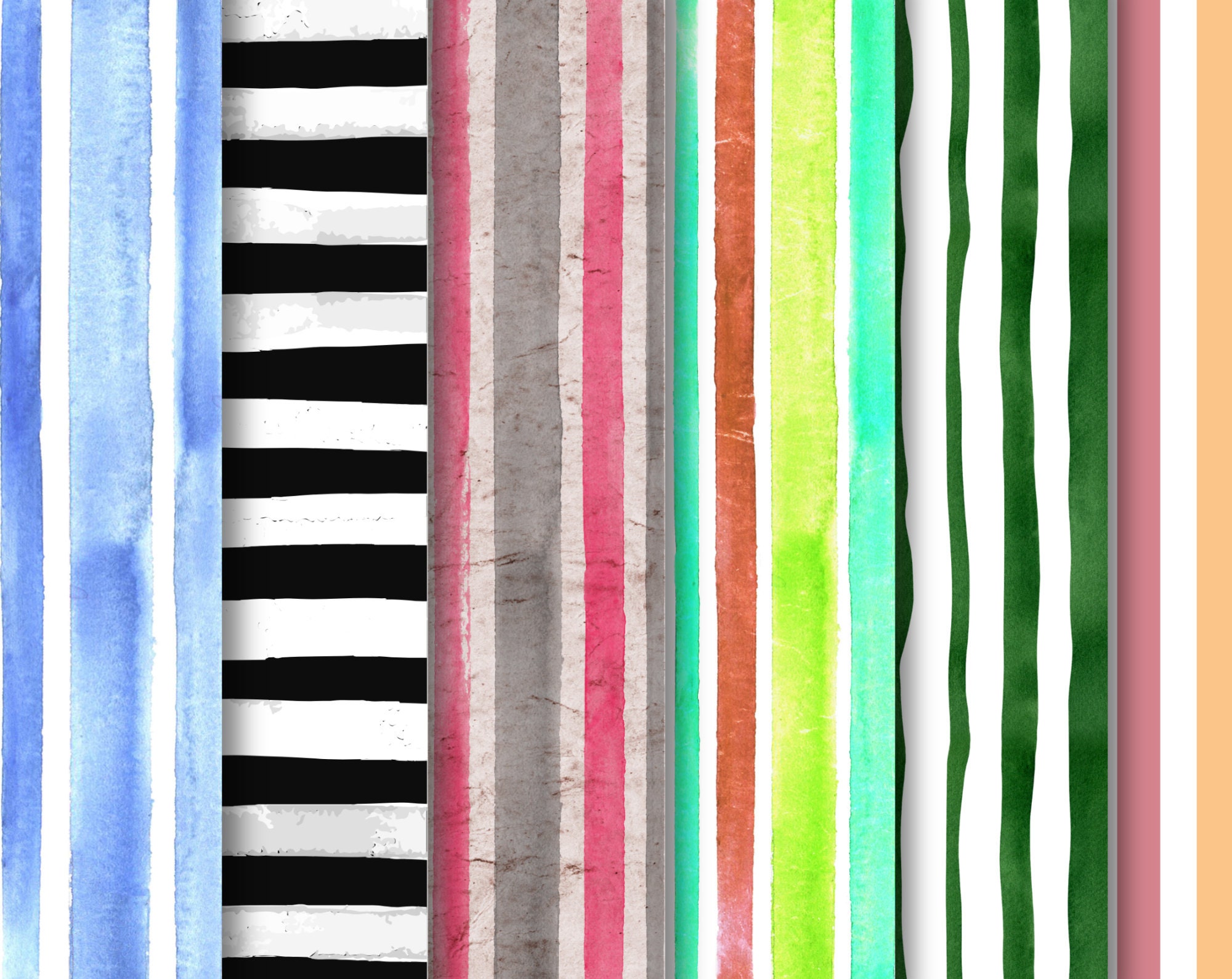 55+ Watercolor Stripes Digital Paper Pack, Watercolor Lining Wallpaper ...