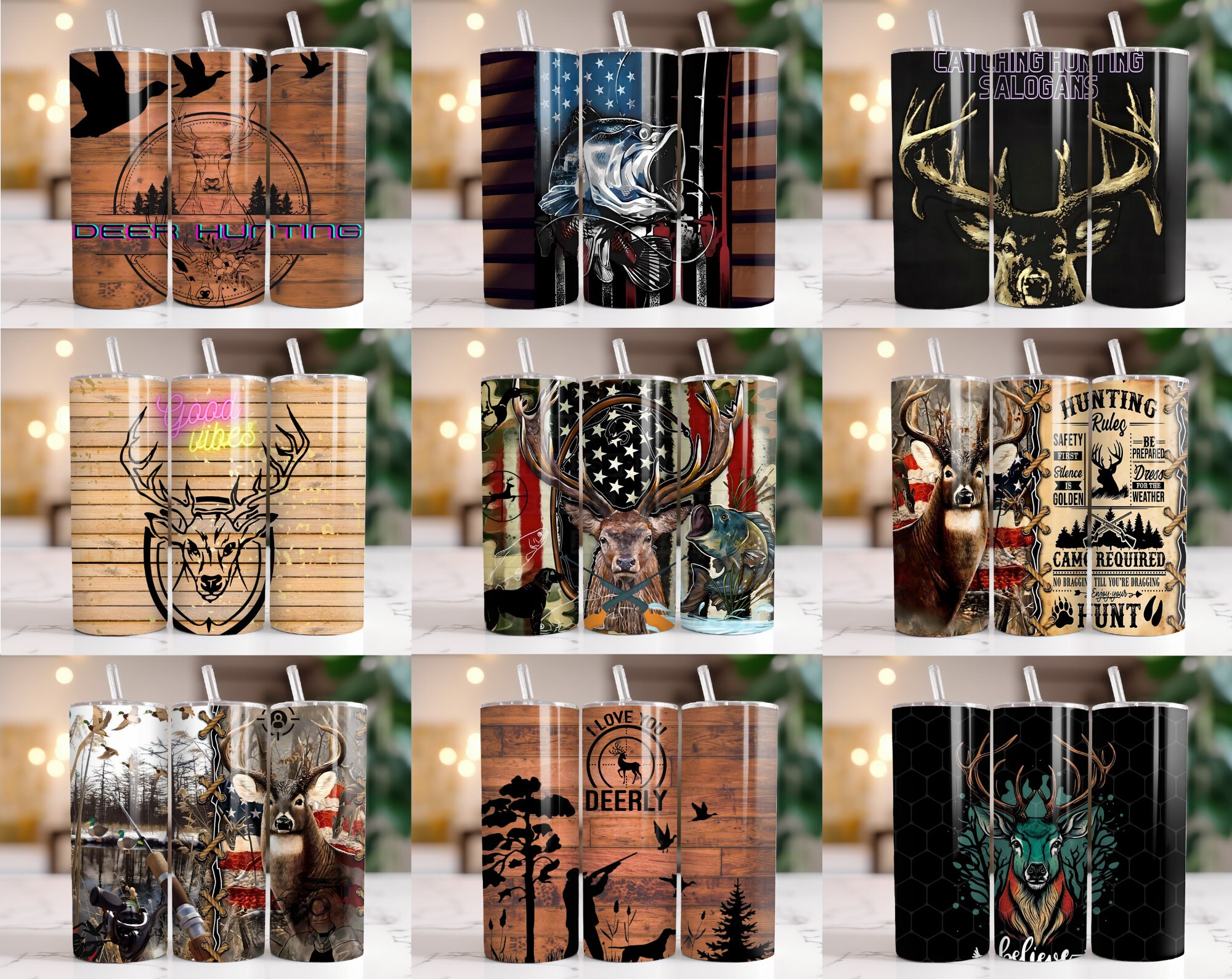 120 + Hunting Tumbler Wrap, Deer Hunting Tumbler, Hunting Life 20oz ...
