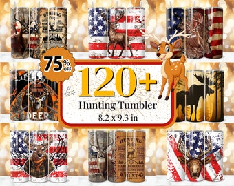 120 + Hunting Tumbler Wrap, Deer Hunting Tumbler, Hunting life 20oz Skinny Tumbler,  Deer Hunting Life Sublimation Designs, Camo Tumbler PNG
