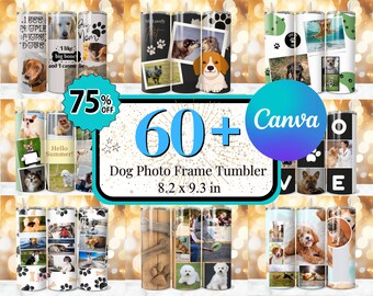 60 + Hundefoto-Wrap-Bundle, Hund fügen Sie Ihr eigenes Fotowrap hinzu, Hundepfoten-Fotobecher, Hundefotosublimation, Haustierliebhaberbecher, Hundefoto