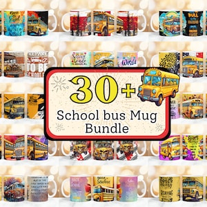 30 paquets + de tasses d'autobus scolaire, papier d'emballage pour la rentrée des classes, meilleur papier d'emballage pour chauffeur de bus scolaire, tasse à café vie de chauffeur de bus, papier d'emballage de 11 oz et 15 oz