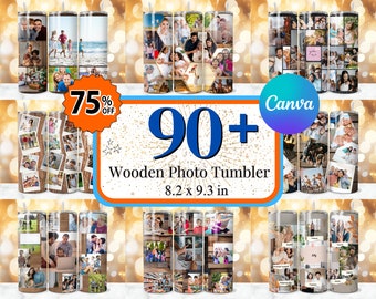 90+ Holz fügen Sie Ihr Foto Tumbler Wrap Bundle, Familienfoto Tumbler Wrap, Collage Foto Tumbler, personalisiert fügen Sie Ihren eigenen Foto Tumbler PNG