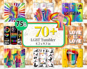 70 + LGBT Tumbler Wrap Designs Bundle, Pride Flag Tumbler, LGBT Sublimation Designs, Love is Love Tumbler, Pride Tumbler Design, LGBTQ+ Png