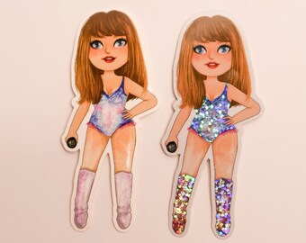 Eras Singer Sticker, Glitter or No Glitter