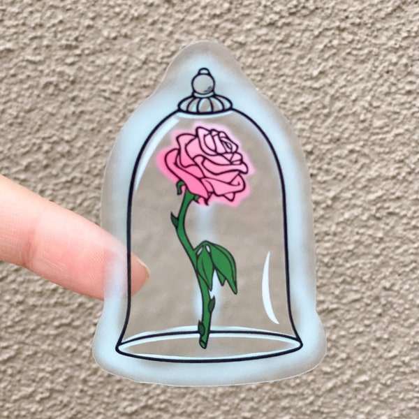 Enchanted Rose Clear Sticker