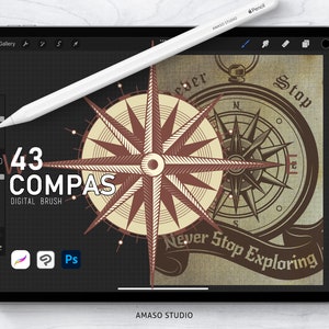 Compass for Procreate, Photoshop and Clip Studio Paint