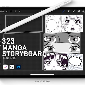 Comic Storyboard Manga Layout Blank Template für Procreate, Photoshop Brush und Clip Studio Paint Brush