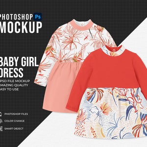 Baby Dress Mockup, Photoshop Mockup super einfach bearbeitbar