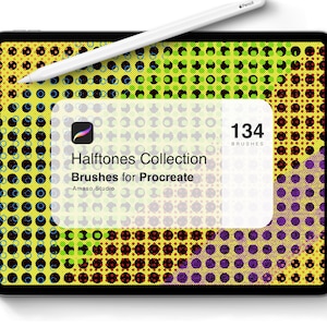 Halftone Procreate Brushes | Seamless Halftones for Procreate | Perfect for Comics, Retro Art, and Illustrations
