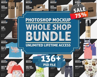 Whole Shop Photoshop Mockup, Mega Bundle PSD Mockup Ultimate lifetime access