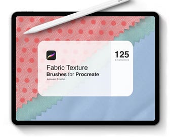 Procreate Stoffstrukturbürsten | 125 Realistische Digitale Kunst Werkzeuge (Digitaler Download)