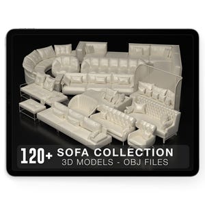 120+ Sofa 3D Models Collection for Interior Design (OBJ Files)