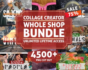 Whole Shop Ultimate Mega Bundle of Collage Creator Cut Out PNG Design