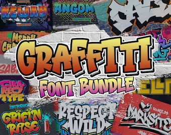 Graffiti Fonts Bundle, Over 130+ Fonts