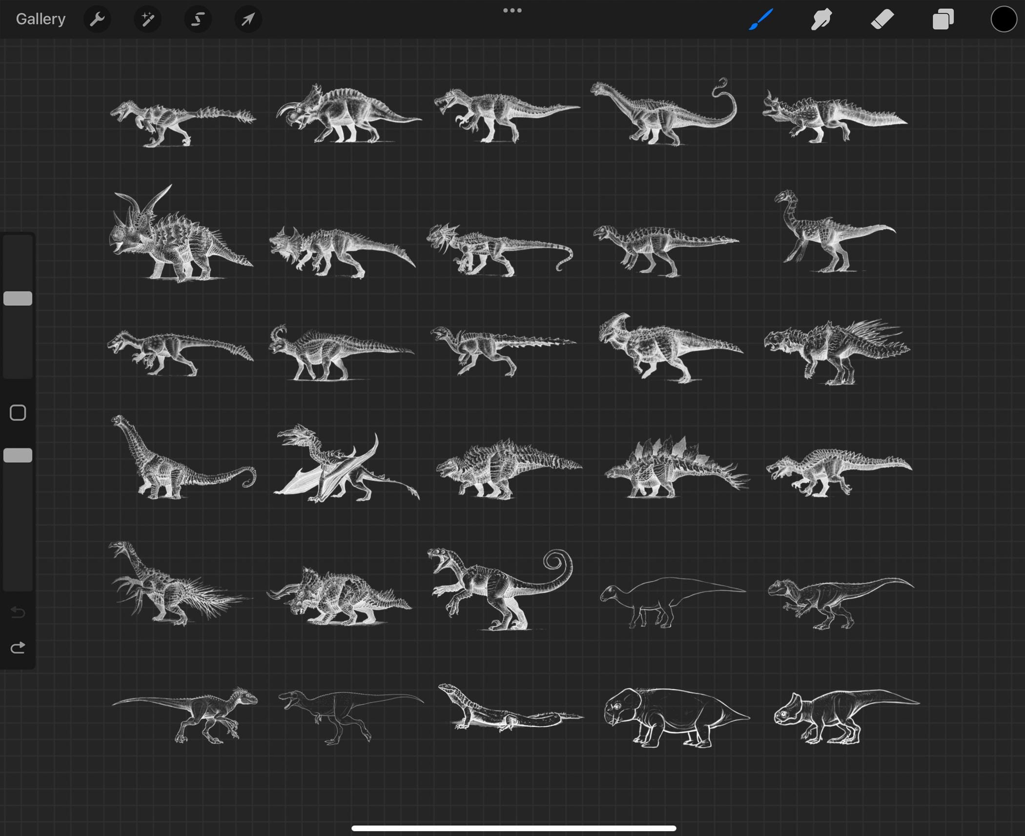 Jurassic World Fan Art Stamp for Procreate, Photoshop Brush and Clip ...