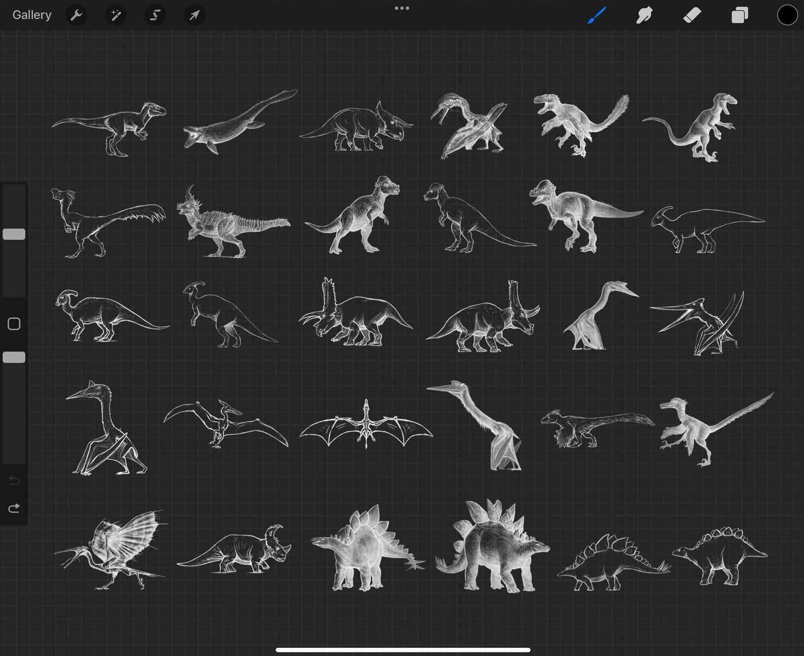Jurassic World Fan Art Stamp for Procreate, Photoshop Brush and Clip ...