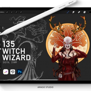 Witch and Magier für Procreate, Photoshop Brush und Clip Studio Paint Brush