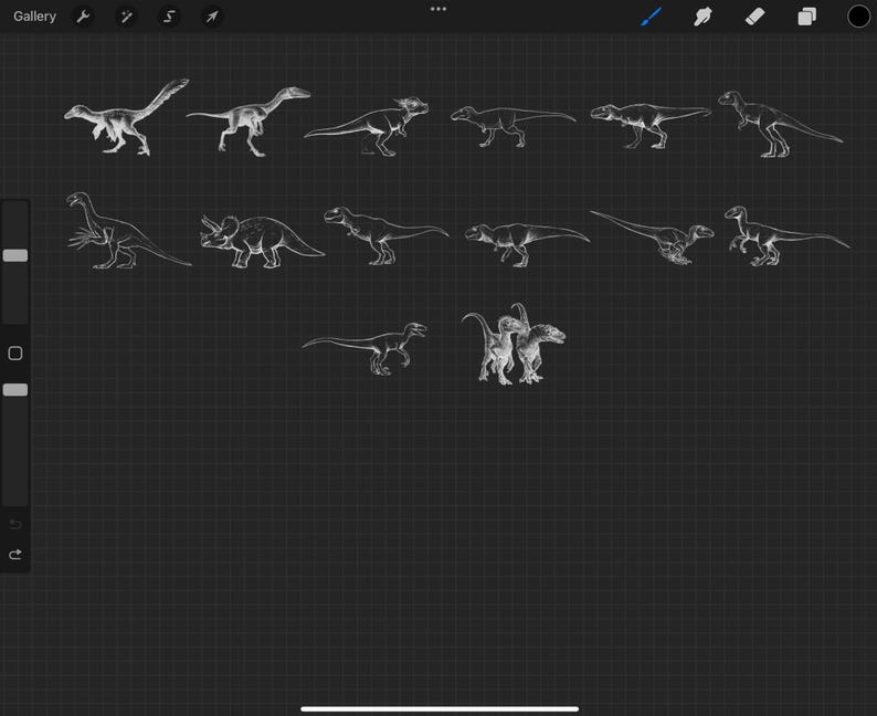Jurassic World Fan Art Stamp for Procreate, Photoshop Brush and Clip ...