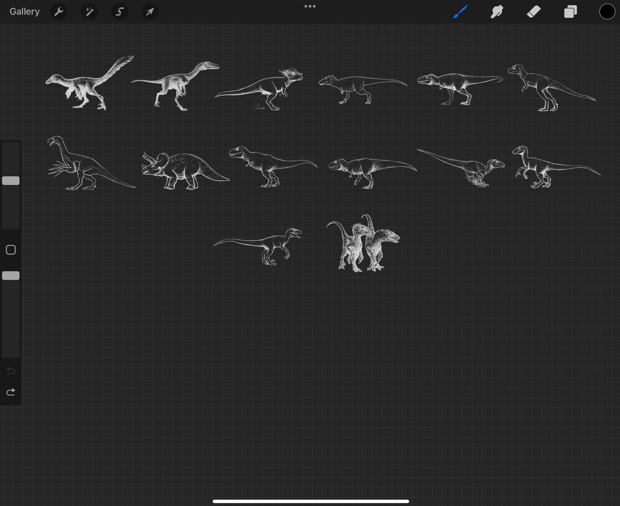 Jurassic World Fan Art Stamp for Procreate, Photoshop Brush and Clip ...