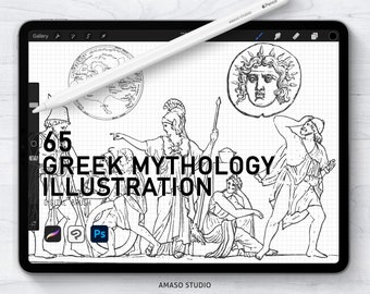 Greek Mythology For Procreate, Photoshop and Clip Studio Paint