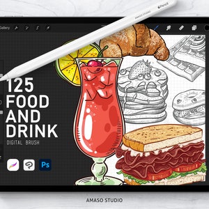 Food and Drink for Procreate, Photoshop and Clip Studio Paint